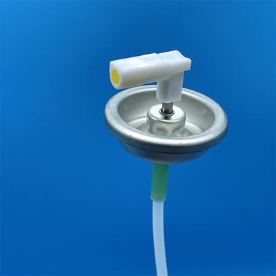 खरीदें one inch metal stem metered valve with L shape actuator for Air freshener spray can  ऑनलाइन निर्माण