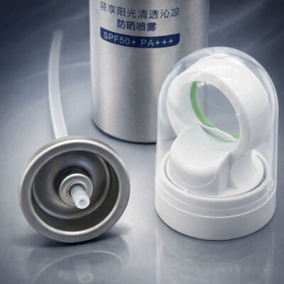 खरीदें वाइड-मिस्ट एयरोसोल सनस्क्रीन वाल्व सुरक्षात्मक कवर के साथ ऑनलाइन निर्माण