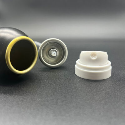 एयरोसोल बॉडी स्प्रे वाल्व के साथ व्यापक कोमल धुंध नोजल लीक-प्रूफ सील और 360 डिग्री ऑपरेशन के लिए डीओडोरेंट