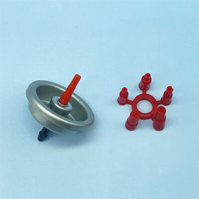 ब्यूटेन लाइटर गैस रिफिल एयरोसोल वाल्व, लाल एडाप्टर के साथ लाइटर गैस वाल्व - सुरक्षित एयरोसोल रिफिल और सार्वभौमिक संगतता