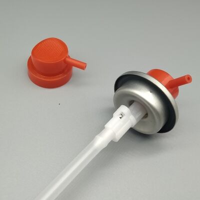 प्रीमियम हाई-आउटपुट 360 डिग्री एयरोसोल वाल्व ऑटोमोटिव स्नेहक और औद्योगिक कोटिंग्स के लिए सटीक स्प्रे नियंत्रण के साथ एक्ट्यूएटर के साथ